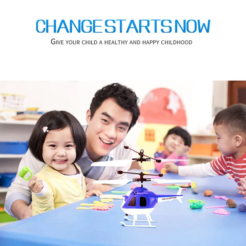 Mini RC Infrared Induction Helicopter Aircraft Model USB Charging Toys For Kids Gifts (6)