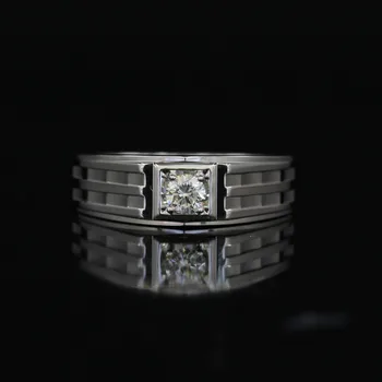 LASAMERO Rings for Men 0.18CT Round Cut Natural Diamond Ring 18k White Gold Engagement Wedding Ring
LASAMERO Rings for Men 0.18CT Round Cut Natural Diamond Ring 18k White Gold Engagement Wedding Ring