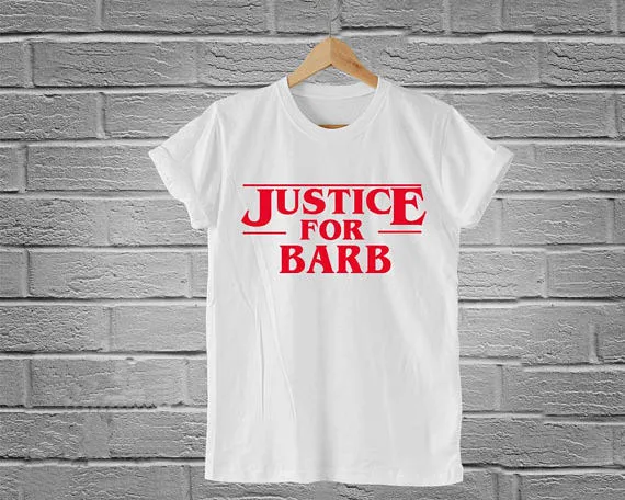 Justice for Barb Red Letter Print tshirt women men unisex crewneck t shirt casual cotton t-shirts summer style tees tops | Женская