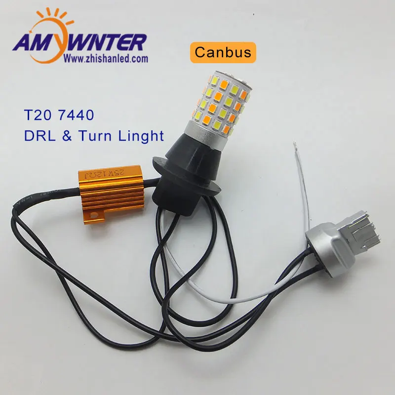 T20 7440 Canbus 800LM 25W Car LED Light Dual Color Switchback Turn Signal Lamp Bulb Daytime Running Light DRL AMYWNTER
T20 7440 Canbus 800LM 25W Car LED Light Dual Color Switchback Turn Signal Lamp Bulb Daytime Running Light DRL AMYWNTER