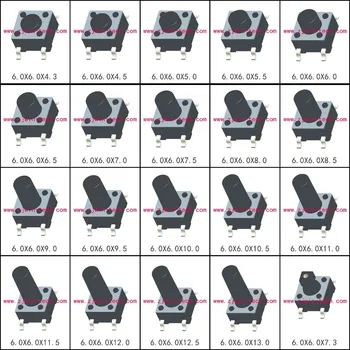 1000pcs Memontary Tactile Push Button Switch 6X6X4.3/4.5/5/6/7/8/9/10/13mm SMD PCB mounting copper 4pin
1000pcs Memontary Tactile Push Button Switch 6X6X4.3/4.5/5/6/7/8/9/10/13mm SMD PCB mounting copper 4pin