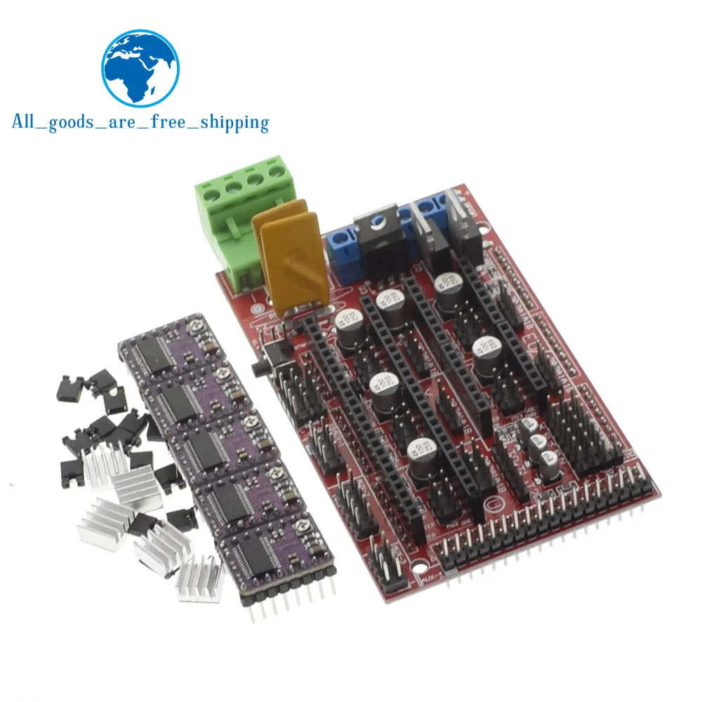 TZT RAMPS 1.4 3D printer kit control panel printer Control Reprap MendelPrusa with 5 pcs DRV8825 Driver module for 3D Printer
TZT RAMPS 1.4 3D printer kit control panel printer Control Reprap MendelPrusa with 5 pcs DRV8825 Driver module for 3D Printer