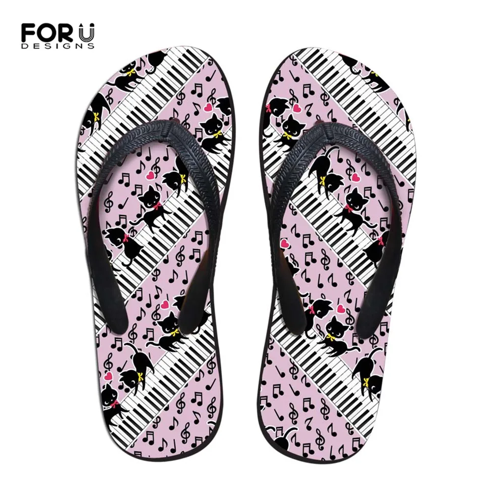 FORUDESIGNS Summer Women Flip Flops Flats Cute Animal Cat with Piano Music Note Printed Ladies Beach Water Slippers Home Sandals
FORUDESIGNS Summer Women Flip Flops Flats Cute Animal Cat with Piano Music Note Printed Ladies Beach Water Slippers Home Sandals