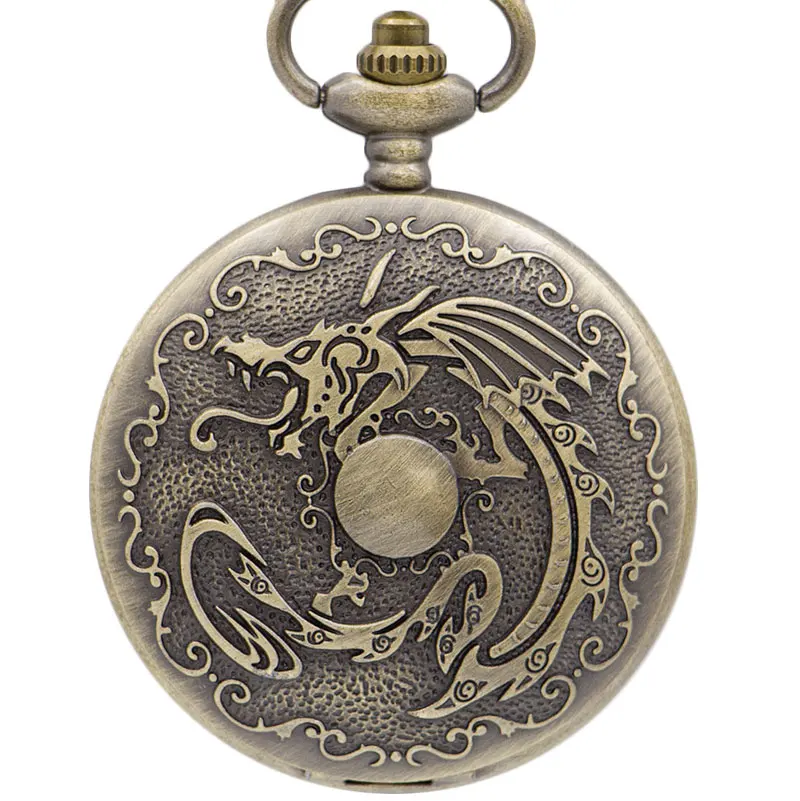New Bronze Antique Dragon Vintage Pocket Watch pendant necklace Quartz Watch Clock Hours Gift relogio de bolso #CF1040
New Bronze Antique Dragon Vintage Pocket Watch pendant necklace Quartz Watch Clock Hours Gift relogio de bolso #CF1040