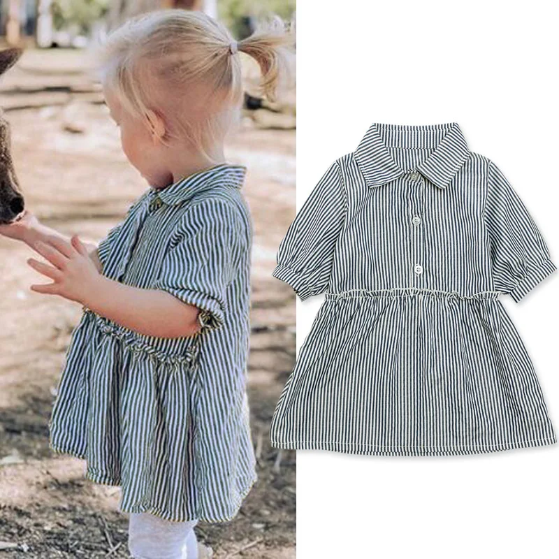 Fashion Girls Dress Striped Girls Shirt Dress Cotton Mid Sleeve Children Dress Autumn Kids Clothes
Fashion Girls Dress Striped Girls Shirt Dress Cotton Mid Sleeve Children Dress Autumn Kids Clothes