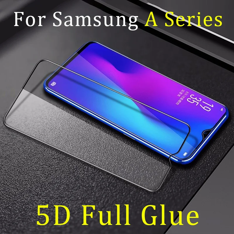 5d закаленное стекло с полным покрытием клея для samsung a10 a20 a30 a40 a50 a60 a70 a80 a90 Защитная