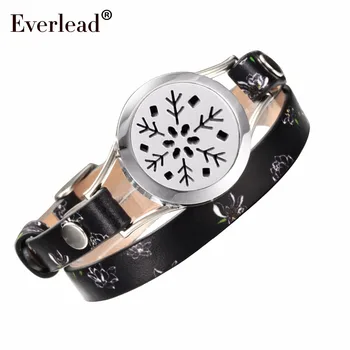 EVERLEAD Wrap Charm Bracelets for Women diffuser snowflake Stainless Steel Real Leather locket bracelet Aromatherapy Jewelry
EVERLEAD Wrap Charm Bracelets for Women diffuser snowflake Stainless Steel Real Leather locket bracelet Aromatherapy Jewelry