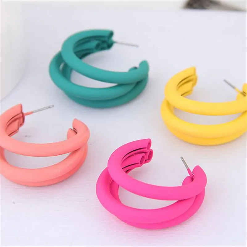 4 colors yellow red Earrings Minimalist Thick Tube Round Circle Rings Earrings For Women Zinc Alloy Trendy Hiphop Rock
4 colors yellow red Earrings Minimalist Thick Tube Round Circle Rings Earrings For Women Zinc Alloy Trendy Hiphop Rock