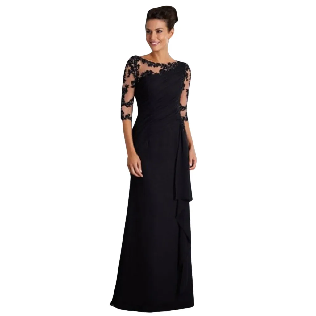 2019 Women Ladies Long Lace Asymmetrical Solid With Sequined Stitching Round Neck Sleeve Dress Formal Dress
2019 Women Ladies Long Lace Asymmetrical Solid With Sequined Stitching Round Neck Sleeve Dress Formal Dress