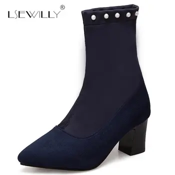 Lsewilly 2018 hot boots women pointed toe ankle boots slip on simple autumn winter booties square heels shoes woman black S939
Lsewilly 2018 hot boots women pointed toe ankle boots slip on simple autumn winter booties square heels shoes woman black S939
