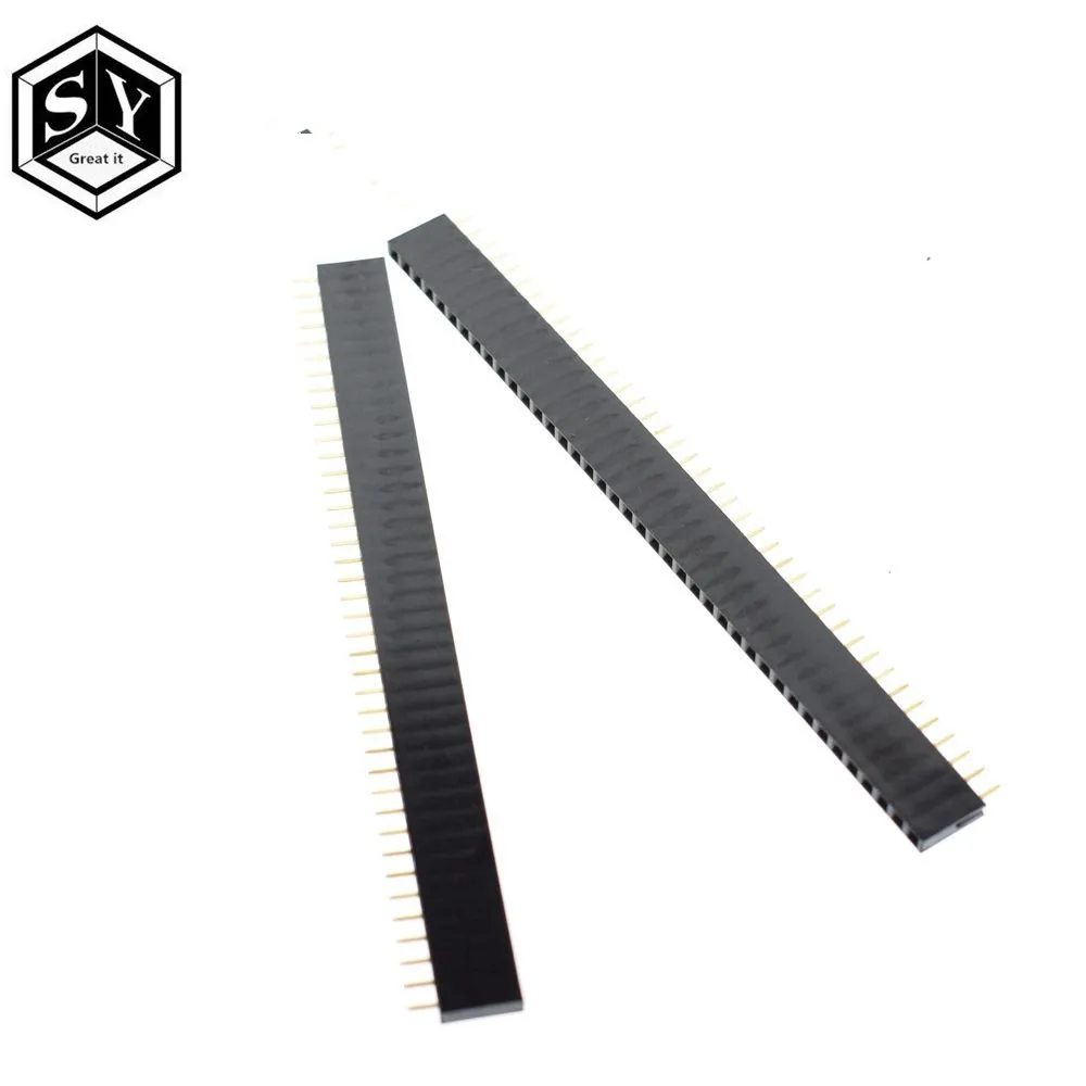 10PCS Great IT 2.54mm 40 Pin Stright Female Single Row Pin Header Strip PCB Connector
10PCS Great IT 2.54mm 40 Pin Stright Female Single Row Pin Header Strip PCB Connector