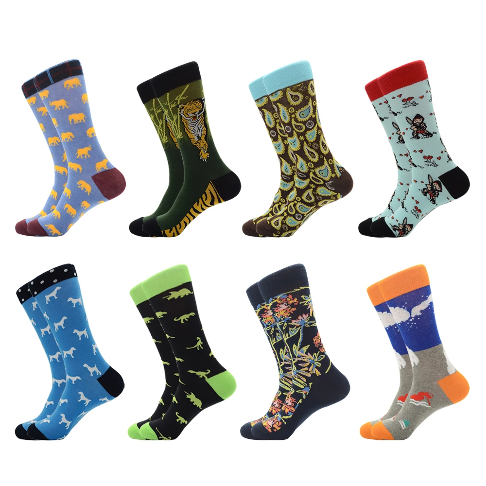Funny Men's Casual Combed Cotton Crew Skateboard Socks Dinosaur Tiger Animal Pattern Novelty Wedding Socks Cool Street Wear
Funny Men's Casual Combed Cotton Crew Skateboard Socks Dinosaur Tiger Animal Pattern Novelty Wedding Socks Cool Street Wear