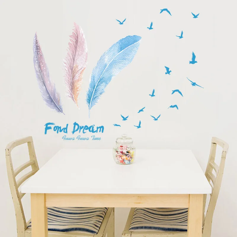 Colorful Beautiful Feathers wall stickers for kids room Girls Room Children Wall Decal Nursery Bedroom Home Decor Poster Mural
Colorful Beautiful Feathers wall stickers for kids room Girls Room Children Wall Decal Nursery Bedroom Home Decor Poster Mural