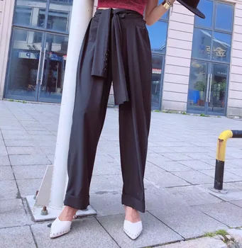 2020 Europe & The United States Style Spring New Arrival Slacks For Women Simple Loose Lace-up Casual Pants Free Shipping
2020 Europe & The United States Style Spring New Arrival Slacks For Women Simple Loose Lace-up Casual Pants Free Shipping