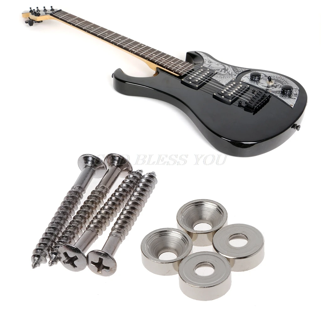 New 4pcs Neck Mounting Ferrules and 4pcs Screws Electric Guitar Pickup Cover Volume Tone Knob Switch Tip Set
New 4pcs Neck Mounting Ferrules and 4pcs Screws Electric Guitar Pickup Cover Volume Tone Knob Switch Tip Set