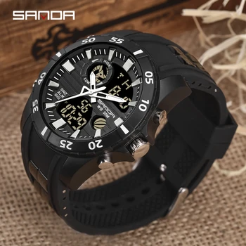 SANDA Men's Sports Watch Fashion Digital Mens Watches Waterproof Countdown Dual Time shock Wristwatches Relogio Masculino 
SANDA Men's Sports Watch Fashion Digital Mens Watches Waterproof Countdown Dual Time shock Wristwatches Relogio Masculino