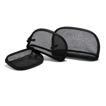 Gauze Transparent Cosmetic Bag Women Fashion Black Mesh Zipper Makeup Case Organizer Storage Pouch Toiletry Bag
Gauze Transparent Cosmetic Bag Women Fashion Black Mesh Zipper Makeup Case Organizer Storage Pouch Toiletry Bag