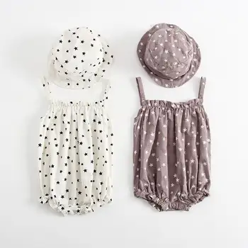Summer Baby Girl Romper Cotton Sleeveless Star Print Jumpsuit With Cap Newborn Clothing 0-3T E18321
Summer Baby Girl Romper Cotton Sleeveless Star Print Jumpsuit With Cap Newborn Clothing 0-3T E18321