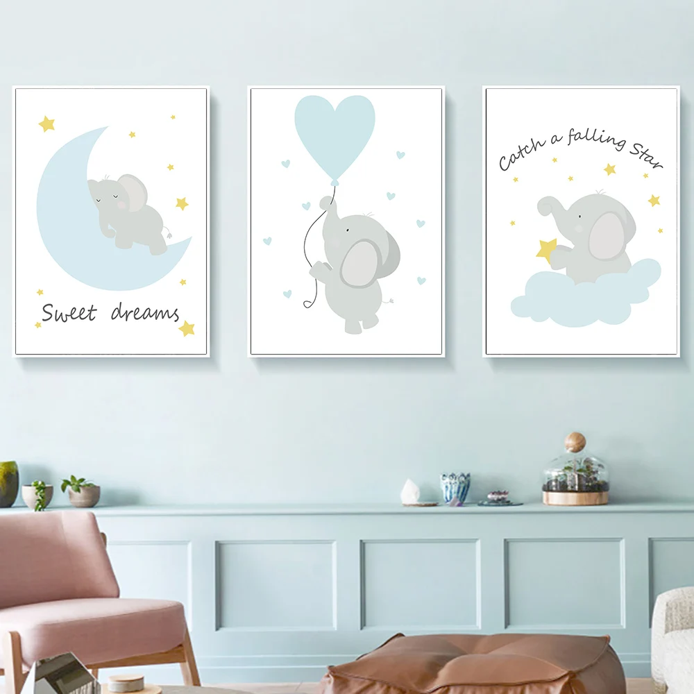 Nordic Canvas Painting Baby Poster Elephant Nursery Posters And Prints Kids Room Posters Watercolor Poster Moon Art Unframed
Nordic Canvas Painting Baby Poster Elephant Nursery Posters And Prints Kids Room Posters Watercolor Poster Moon Art Unframed