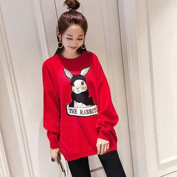 Women Cartoon Rabbit Print Sweatshirt 2018 Autumn Winter Plus Size Long Sleeve Pullover Harajuku Plus Velvet Hoodies
Women Cartoon Rabbit Print Sweatshirt 2018 Autumn Winter Plus Size Long Sleeve Pullover Harajuku Plus Velvet Hoodies