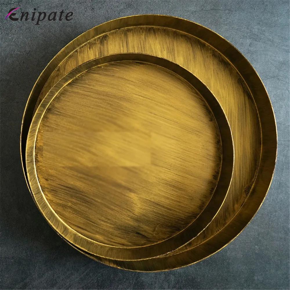 Enipate Vintage Gold Tray Metal Iron Round Plate Classic Old Bronze Snack Dish Home Decoration Photography Props
Enipate Vintage Gold Tray Metal Iron Round Plate Classic Old Bronze Snack Dish Home Decoration Photography Props