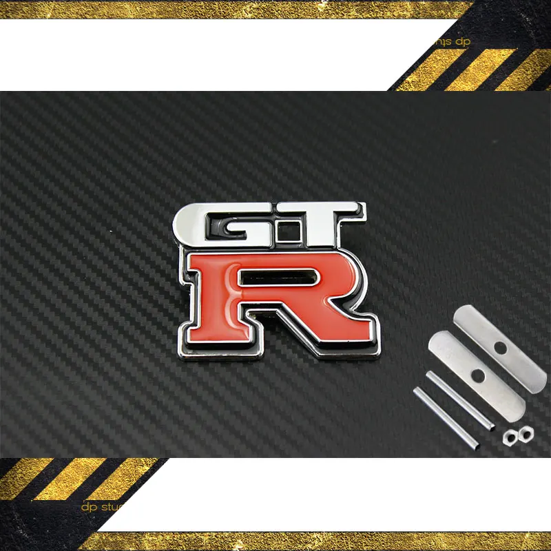 10 шт Бесплатная доставка Хромированная наклейка GTR автомобиль передний капот