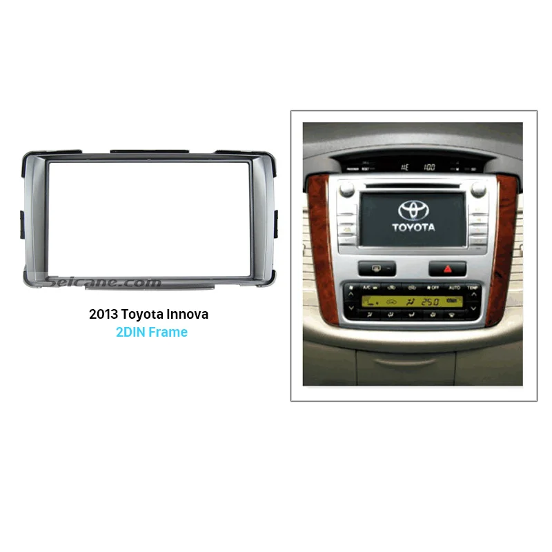 Seicane Silver Double Din Car Radio Fascia for 2013 Toyota Innova Stereo Install Dash Kit Panel Plate Frame
Seicane Silver Double Din Car Radio Fascia for 2013 Toyota Innova Stereo Install Dash Kit Panel Plate Frame