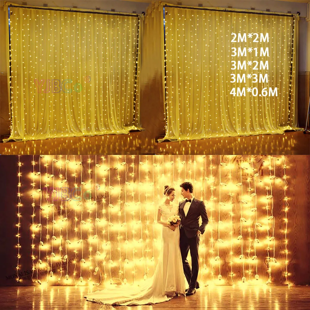 4*0.6/3*1/3*2/3*3m led icicle curtain fairy string light fairy Christmas light for Wedding home party decoration 220V EU plug
4*0.6/3*1/3*2/3*3m led icicle curtain fairy string light fairy Christmas light for Wedding home party decoration 220V EU plug