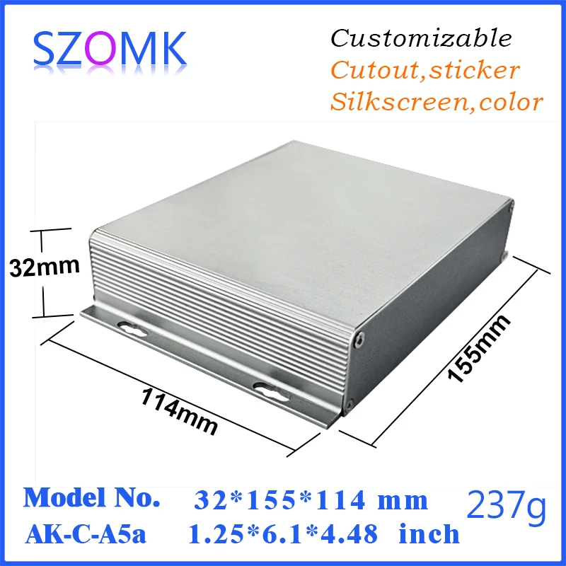 1 piece free shipping electronic project box aluminium extruded aluminum enclosures 32 x155 x110 mm LED box GPS tracker case
1 piece free shipping electronic project box aluminium extruded aluminum enclosures 32 x155 x110 mm LED box GPS tracker case