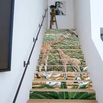 13pcs/set Giraffe 3D Stair Stickers Waterproof Removable Self-adhesive Wall Floor Decals Murals Stickers DIY Home Decor 18*100cm
13pcs/set Giraffe 3D Stair Stickers Waterproof Removable Self-adhesive Wall Floor Decals Murals Stickers DIY Home Decor 18*100cm