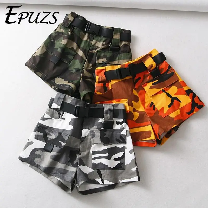 Summer belt Camouflage biker shorts women sexy high waist shorts Streetwear cotton cargo shorts Korean short feminino 2019
Summer belt Camouflage biker shorts women sexy high waist shorts Streetwear cotton cargo shorts Korean short feminino 2019