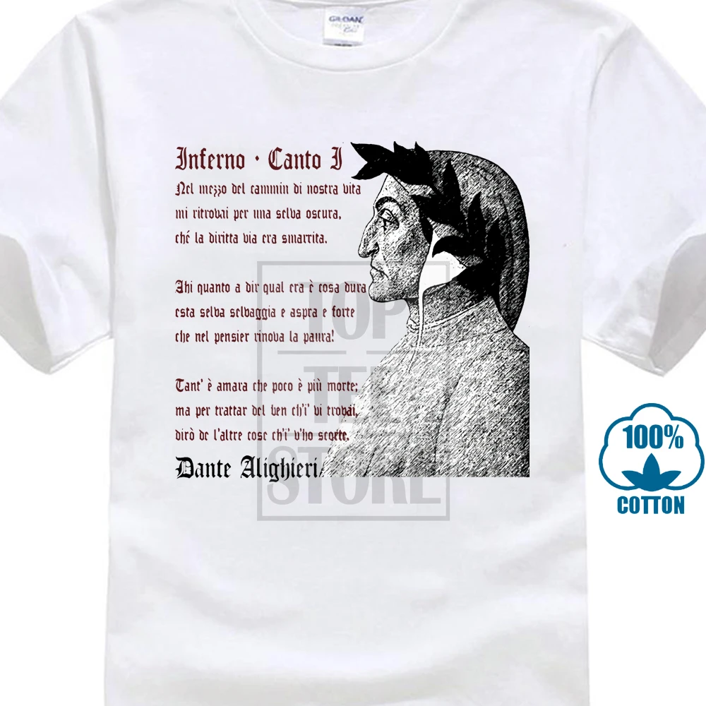Dante Alighieri Inferno New Amazing White Cotton Tshirt New Funny Brand Clothing Top Tee T Shirt Homme 2018 New
Dante Alighieri Inferno New Amazing White Cotton Tshirt New Funny Brand Clothing Top Tee T Shirt Homme 2018 New