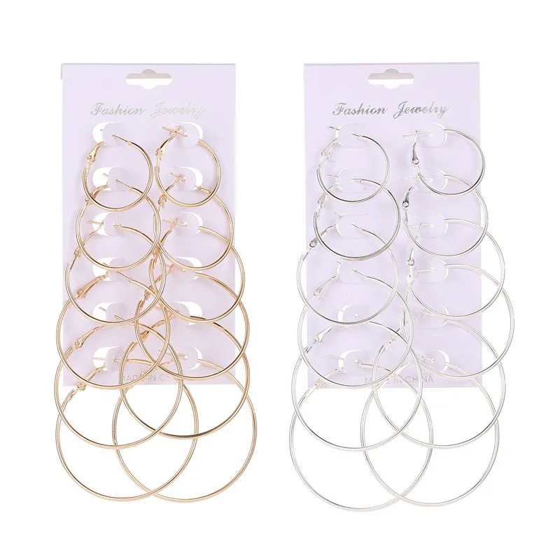 Ufavoirte earrings for women 6Pairs/set Vintage Silver Gold Big Circle Women Steampunk Ear Clip Metal
Ufavoirte earrings for women 6Pairs/set Vintage Silver Gold Big Circle Women Steampunk Ear Clip Metal