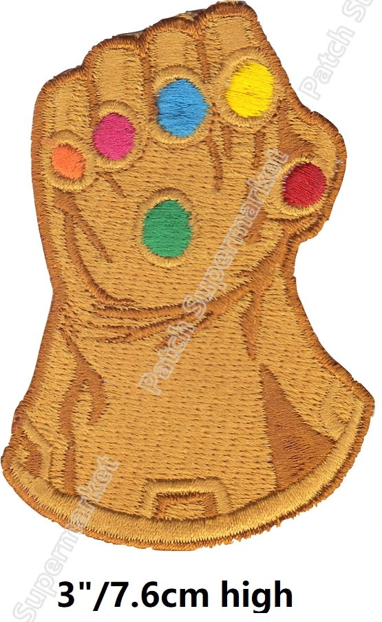 Thanos Gauntlet Patches With Infinity Stones Marvel Avengers Infinity War Thor Iron Man Embroidered LOGO Iron for clothing
Thanos Gauntlet Patches With Infinity Stones Marvel Avengers Infinity War Thor Iron Man Embroidered LOGO Iron for clothing