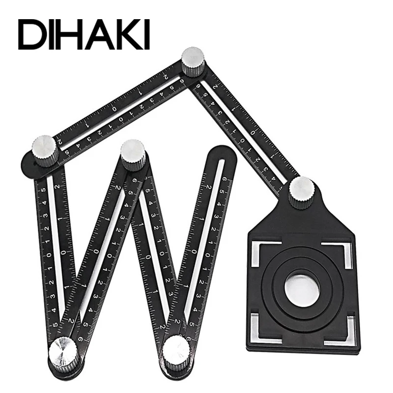 Aluminum Adjustable Angle Ruler Folding Drill Guide Ruler Tile Woodworking Gauge Measuring Tool Wood Corner Protractor
Aluminum Adjustable Angle Ruler Folding Drill Guide Ruler Tile Woodworking Gauge Measuring Tool Wood Corner Protractor