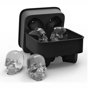 4 Cavity Skull Ice Cube Maker New 3D Silicone Ice Cube Tray Whiskey Cocktail Ice Ball Mold for Ice Cream Party Bar Kitchen Tool
4 Cavity Skull Ice Cube Maker New 3D Silicone Ice Cube Tray Whiskey Cocktail Ice Ball Mold for Ice Cream Party Bar Kitchen Tool
