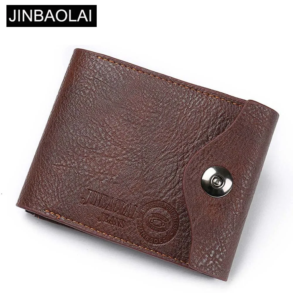 JINBAOLAI мужские кошельки из искусственной кожи короткий дизайн держатель для карт