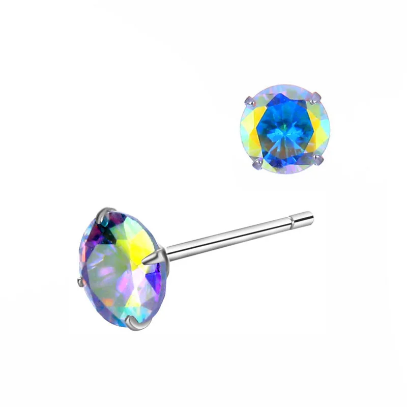 Unisex Real 925 Sterling Silver Earrings 6MM AAA+ Round Cubic Zircon Stud Earrings for Women Men Piercing Brincos Jewelry Bijoux
Unisex Real 925 Sterling Silver Earrings 6MM AAA+ Round Cubic Zircon Stud Earrings for Women Men Piercing Brincos Jewelry Bijoux