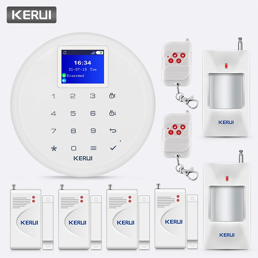 KERUI G17 1.7-inch Screen Scheduled Arm Disarm Wireless GSM Alarm System Call Push Home Security Remote Control Safety Alarm Kit
KERUI G17 1.7-inch Screen Scheduled Arm Disarm Wireless GSM Alarm System Call Push Home Security Remote Control Safety Alarm Kit