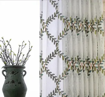 Exquisite Embroidery Olive Branch Tulle Curtains Window Sheer Voile Curtain Cortinas For Living Room rideaux pour le salon CL-27
Exquisite Embroidery Olive Branch Tulle Curtains Window Sheer Voile Curtain Cortinas For Living Room rideaux pour le salon CL-27
