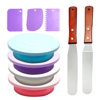 Cake Anti-skid Turntable Decorating Set Plastic Cake Turntable Wedding Cake Stand Rotating Cake Decoration Accessories
Cake Anti-skid Turntable Decorating Set Plastic Cake Turntable Wedding Cake Stand Rotating Cake Decoration Accessories