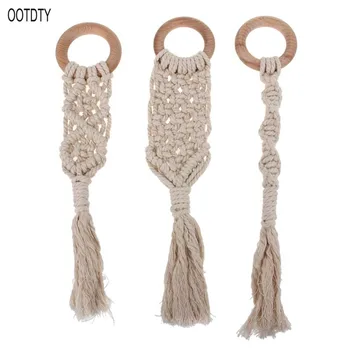 Baby Teether Crochet Wood Rring Rattle Food Grade Wooden Teether Baby Products DIY Crafts Teething Toys
Baby Teether Crochet Wood Rring Rattle Food Grade Wooden Teether Baby Products DIY Crafts Teething Toys