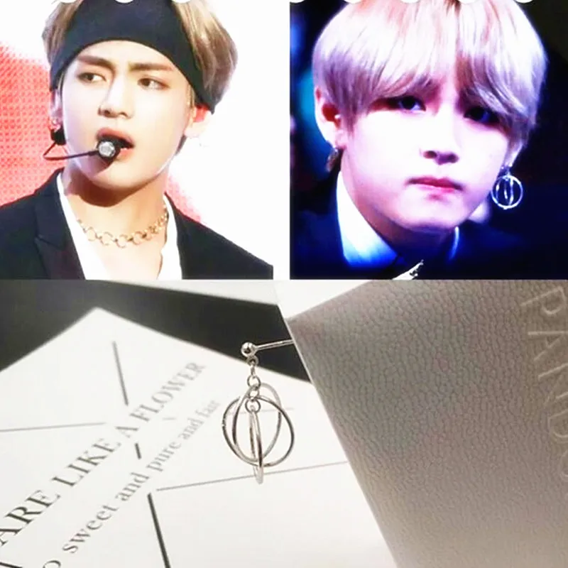 1Pc KPOP Bangtan Boys Album SUGA V DNA Stud Earrings Korean JIN 925 sterling silver For Mens And Womens Multi circle Earring
1Pc KPOP Bangtan Boys Album SUGA V DNA Stud Earrings Korean JIN 925 sterling silver For Mens And Womens Multi circle Earring