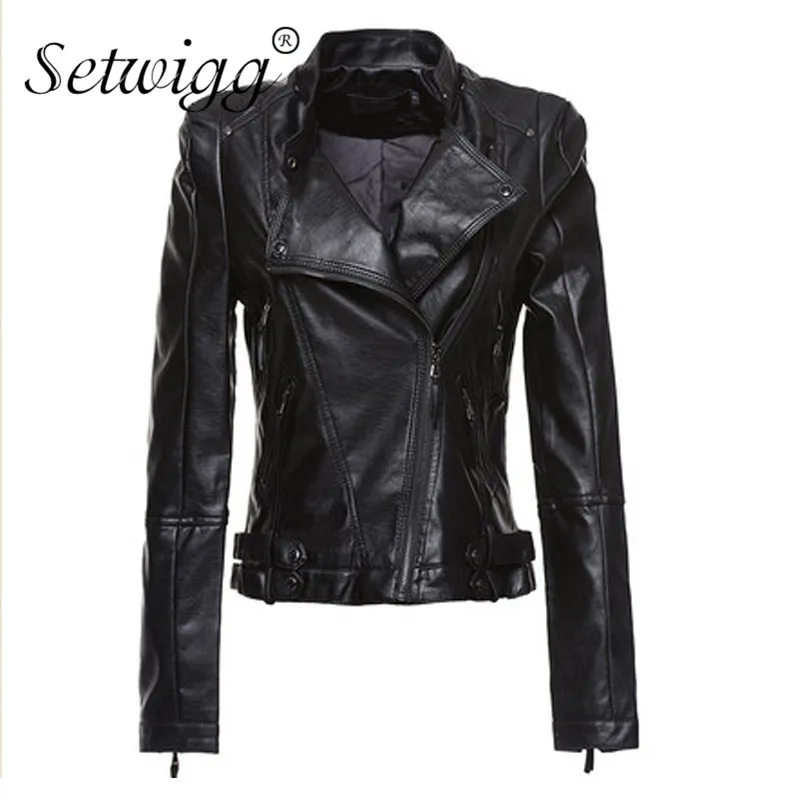 SETWIGG Autumn Fashion Faux Leather Jackets for Women Stand Collar Zipper Slim Motorcycle Short Blazer & Outerwear
SETWIGG Autumn Fashion Faux Leather Jackets for Women Stand Collar Zipper Slim Motorcycle Short Blazer & Outerwear