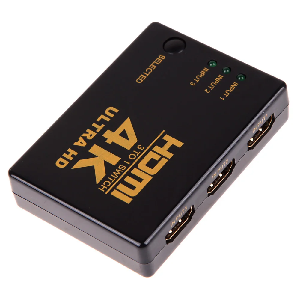 4K*2K 1080P 3 in 1 out HDMI Hub Switch Splitter TV Switcher Ultra HD 3 input to 1 output HDMI Switcher for HDTV PC
4K*2K 1080P 3 in 1 out HDMI Hub Switch Splitter TV Switcher Ultra HD 3 input to 1 output HDMI Switcher for HDTV PC