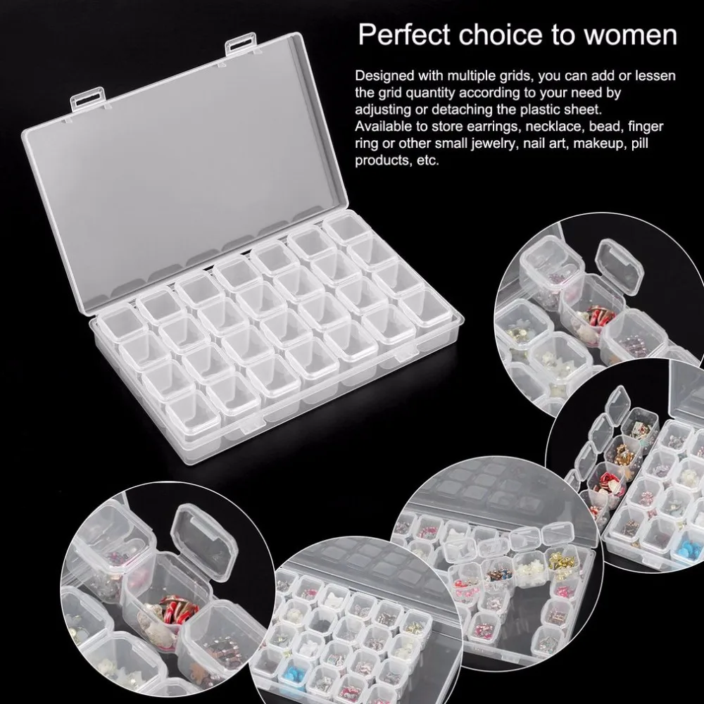 28 Slots Clear Plastic Empty Storage Box for Nail Art Manicure Tools Jewelry Beads Display Storage Case Organizer Holders
28 Slots Clear Plastic Empty Storage Box for Nail Art Manicure Tools Jewelry Beads Display Storage Case Organizer Holders