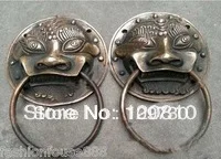 bir 0092 Oriental Bronze A Pair old Lucky statue foo dog lion Fengshui door knocker
bir 0092 Oriental Bronze A Pair old Lucky statue foo dog lion Fengshui door knocker