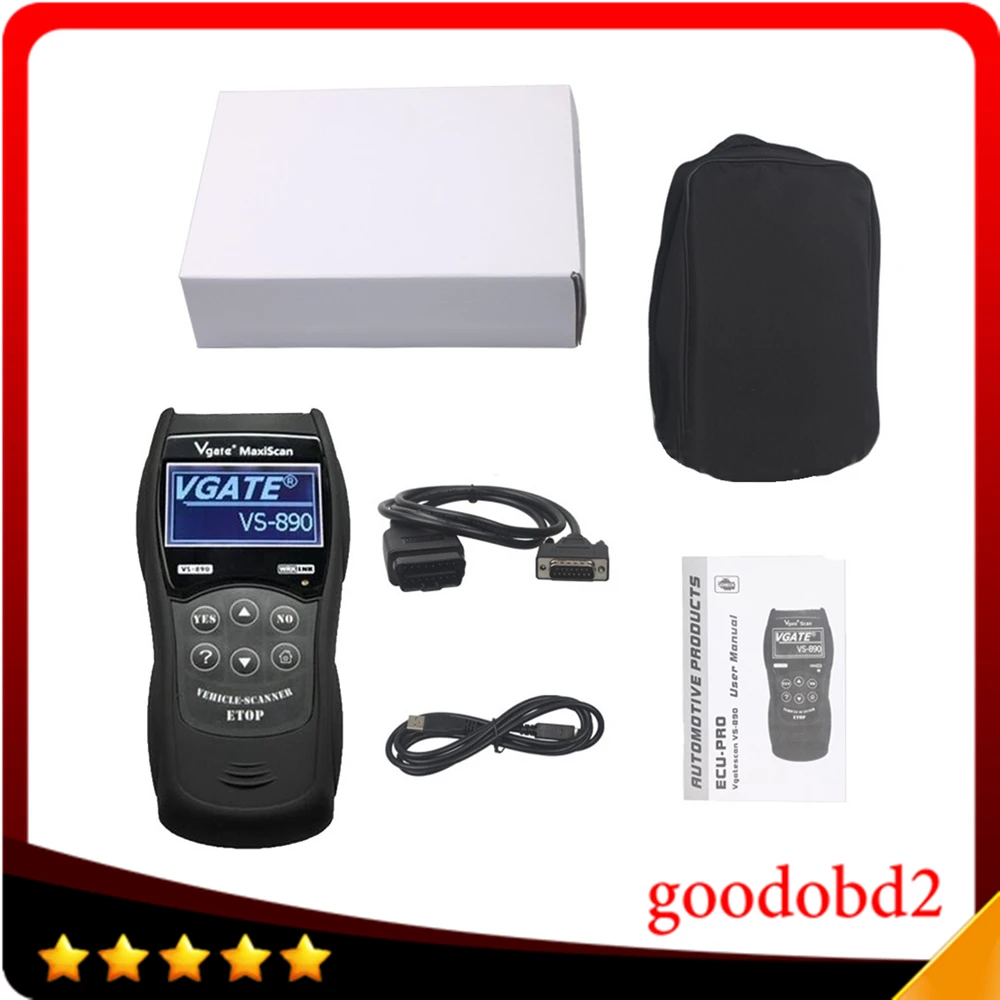 Vgate MaxiScan VS890 Automotive Scan Tool OBD2 Scanner Code Reader Universal Multi-Language Car Diagnostic Tool Vgate VS890
Vgate MaxiScan VS890 Automotive Scan Tool OBD2 Scanner Code Reader Universal Multi-Language Car Diagnostic Tool Vgate VS890