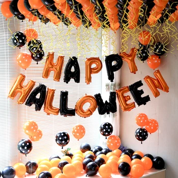 Happy halloween day 16inch letter alphabet foil balloon orange black polka dot latex balloon halloween 's day party decoration
Happy halloween day 16inch letter alphabet foil balloon orange black polka dot latex balloon halloween 's day party decoration