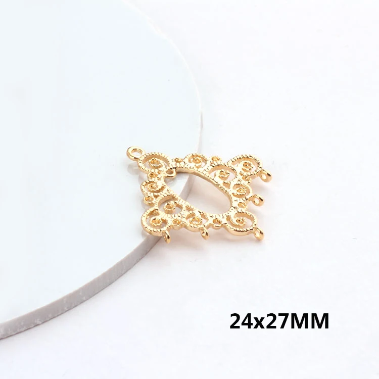 6PCS 24x27MM 24K Gold Color Plated Brass hollow round lace Charms Pendants for Jewelry Making Findings
6PCS 24x27MM 24K Gold Color Plated Brass hollow round lace Charms Pendants for Jewelry Making Findings